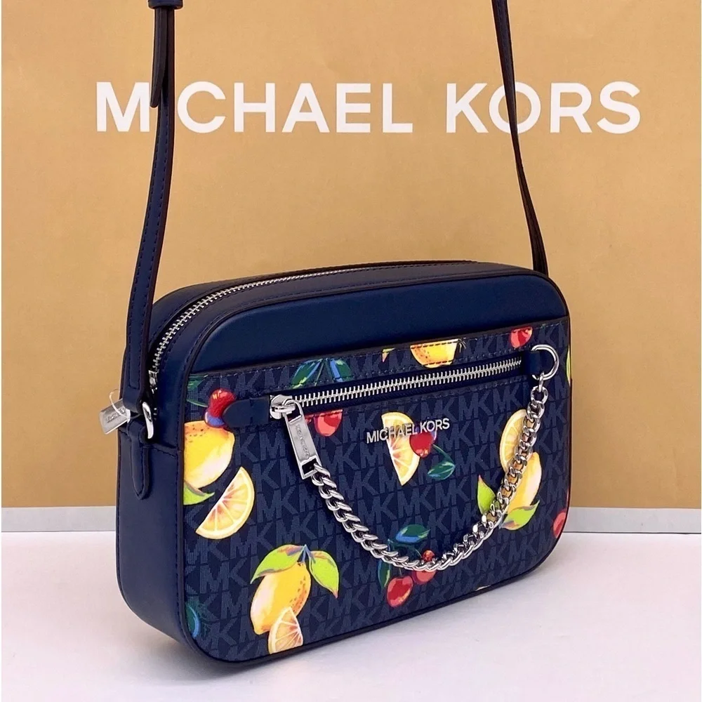 Michael Kors Large EW Zip Chain Crossbody Bag Admiral